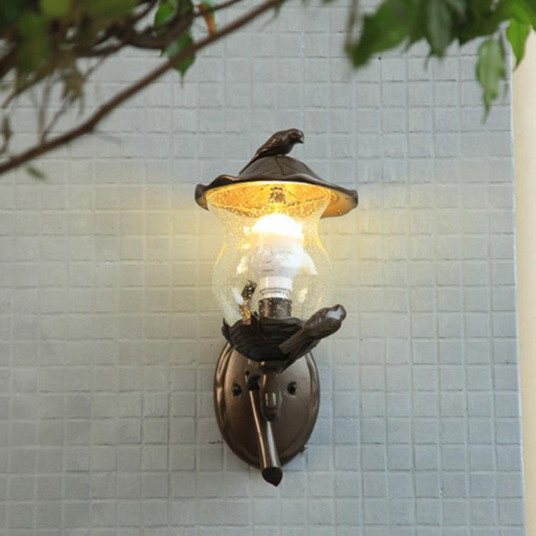 Gourd Bird Aluminum Glass Outdoor Light