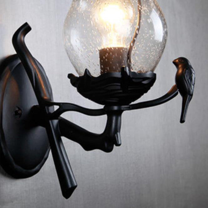 Gourd Bird Aluminum Glass Outdoor Light
