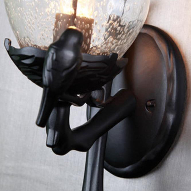 Gourd Bird Aluminum Glass Outdoor Light