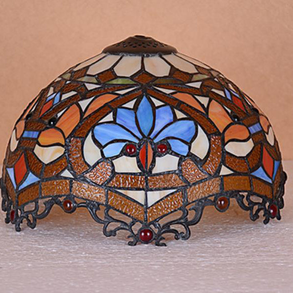 Umbrella Alloy Stained Glass Table Lamp