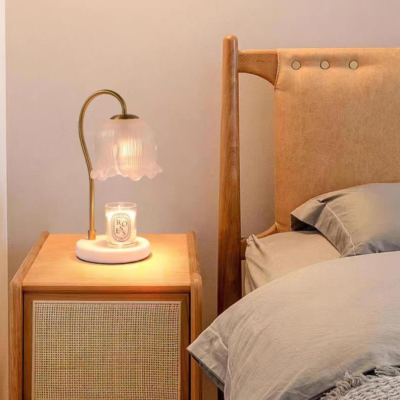 Bell Orchid Glass Marble Table Lamp