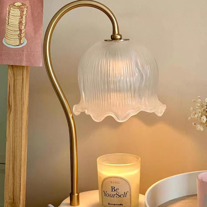 Bell Orchid Glass Marble Table Lamp