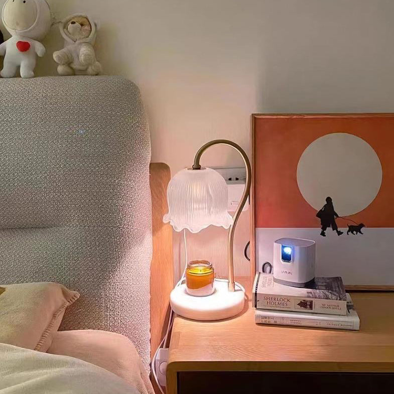 Bell Orchid Glass Marble Table Lamp