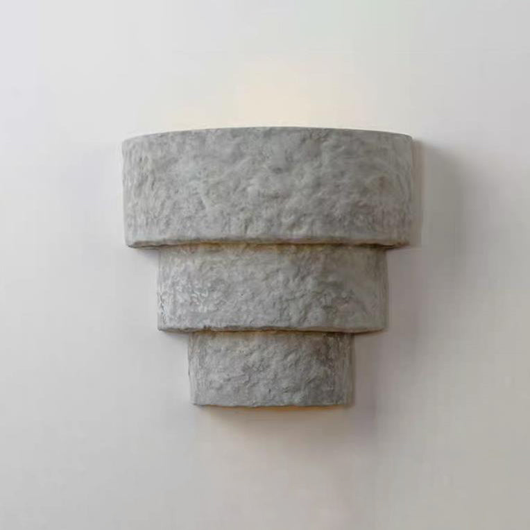 Tiered Cement Round Living Wall Lamp