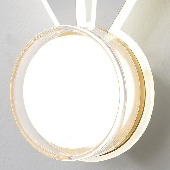 Rabbit Round Acrylic Bedroom Wall Lamp