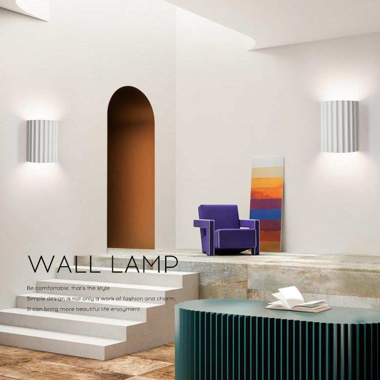 Resin Half Column Hallway 2-Light Wall Lamp
