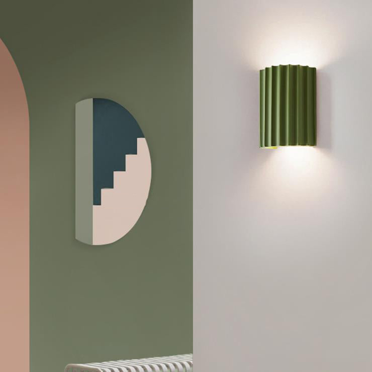 Resin Half Column Hallway 2-Light Wall Lamp