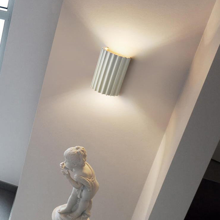 Resin Half Column Hallway 2-Light Wall Lamp