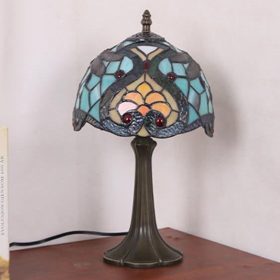 Dome Iron Stained Glass Table Lamp