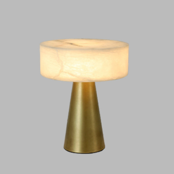 Round Square Tapered Metal Table Lamp