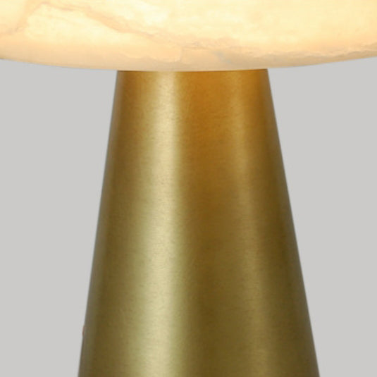 Round Square Tapered Metal Table Lamp