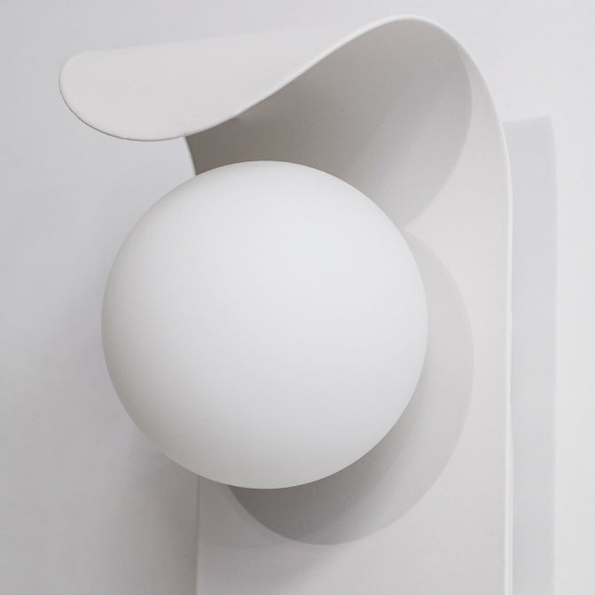 Curved Oval Orb Hardware Wall Lamp