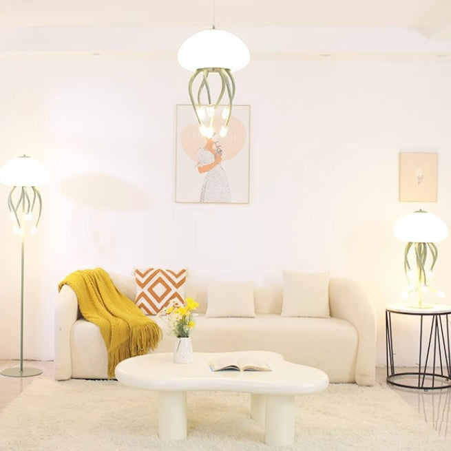 Iron Acrylic Jellyfish Living Floor Lamp