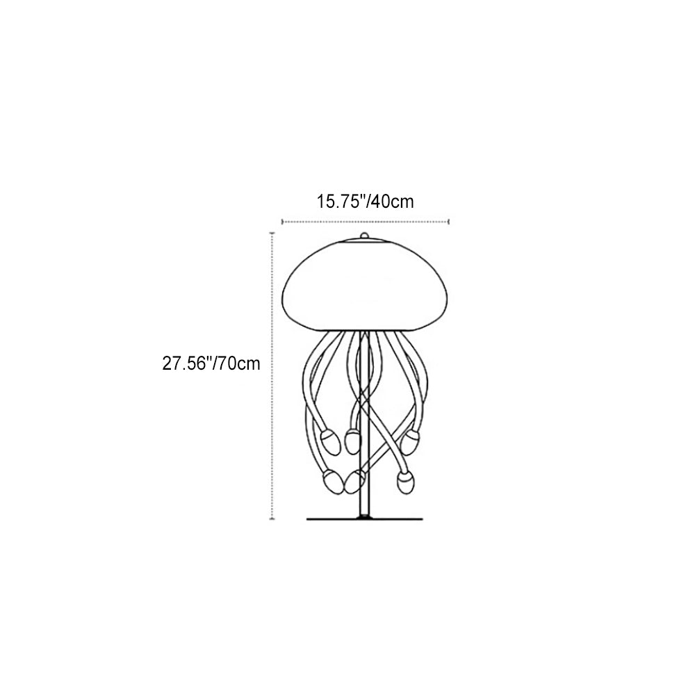 Iron Acrylic Jellyfish Bedroom Table Lamp
