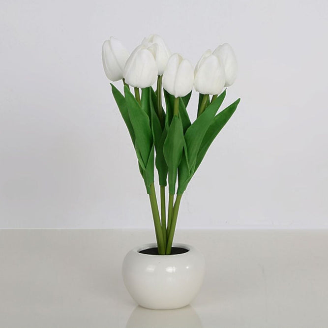 PU Ceramic Tulip Simulated Table Lamp
