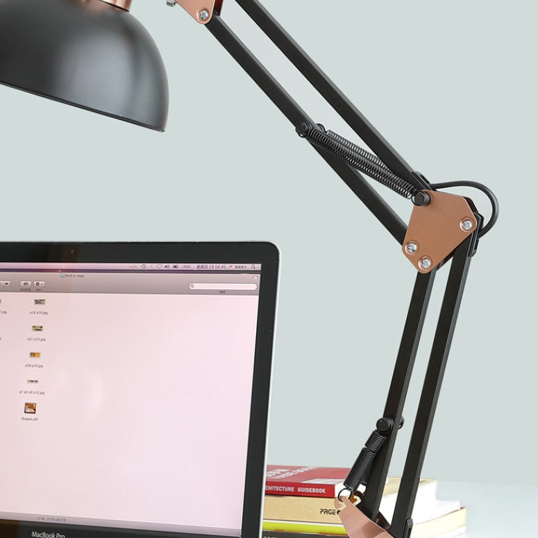 Folding Half Round Metal Table Lamp