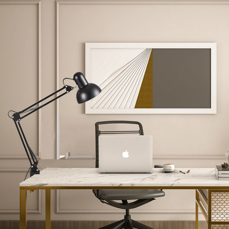 Retractable Long Arm Clip Table Lamp