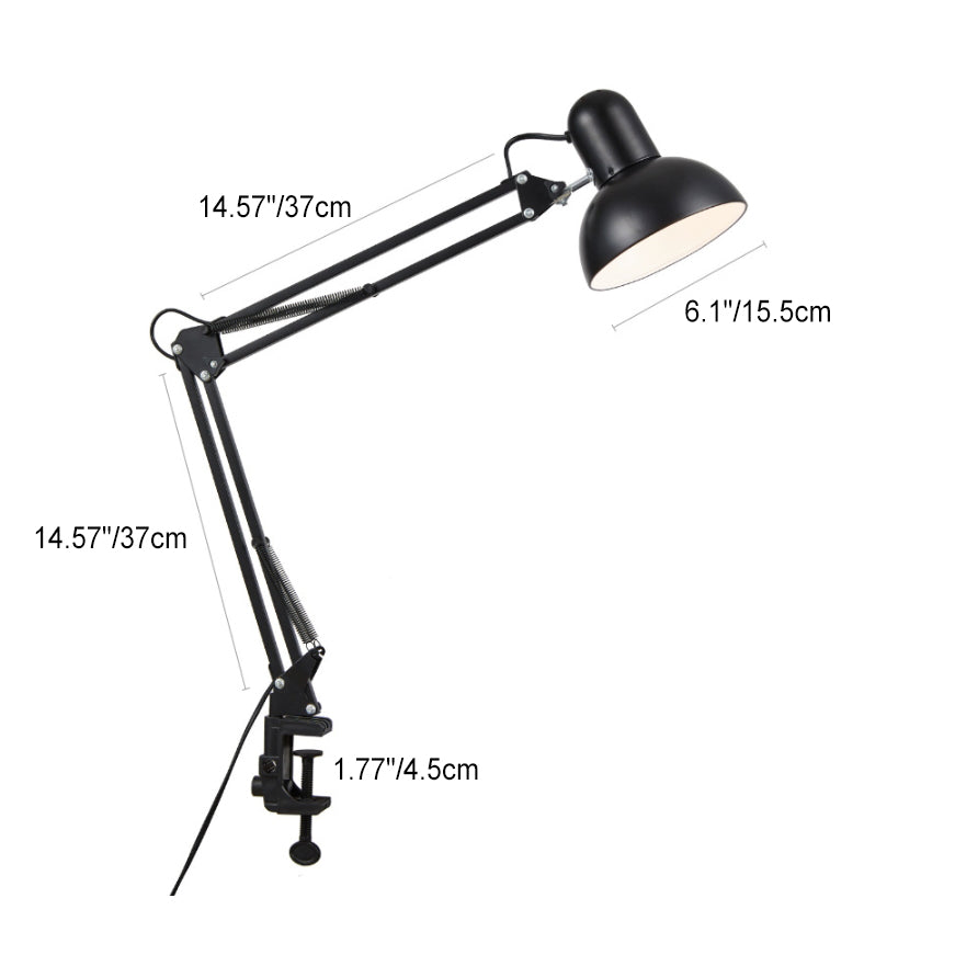 Retractable Long Arm Clip Table Lamp