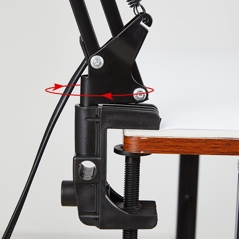 Retractable Long Arm Clip Table Lamp
