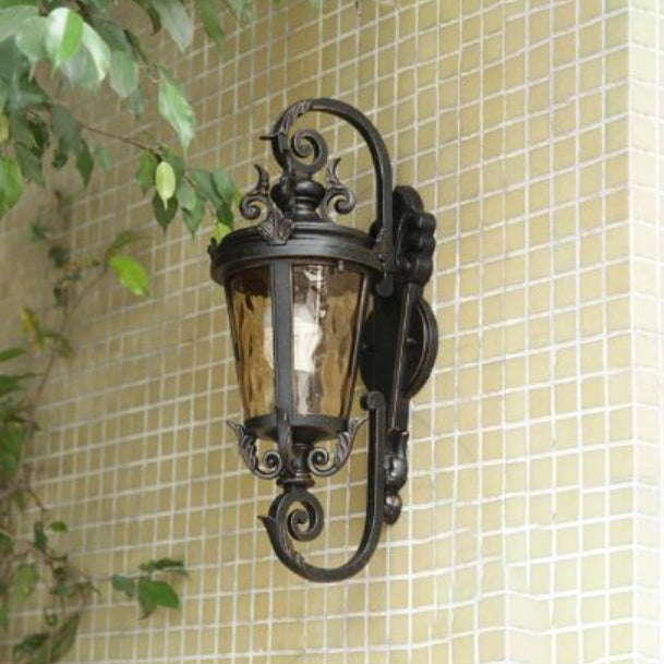Aluminum Glass Cylinder Patio Outdoor Light
