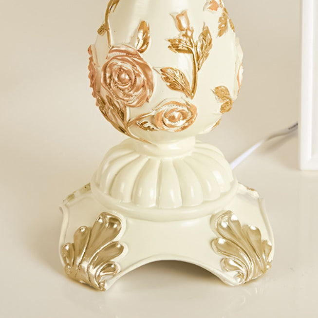 Vase Resin Fabric Bedroom Table Lamp