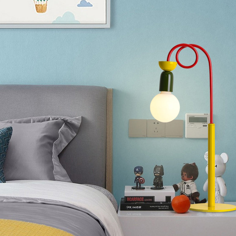 Colorblock Geometric Iron Spiral Table Lamp