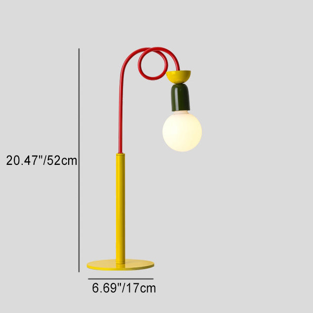 Colorblock Geometric Iron Spiral Table Lamp