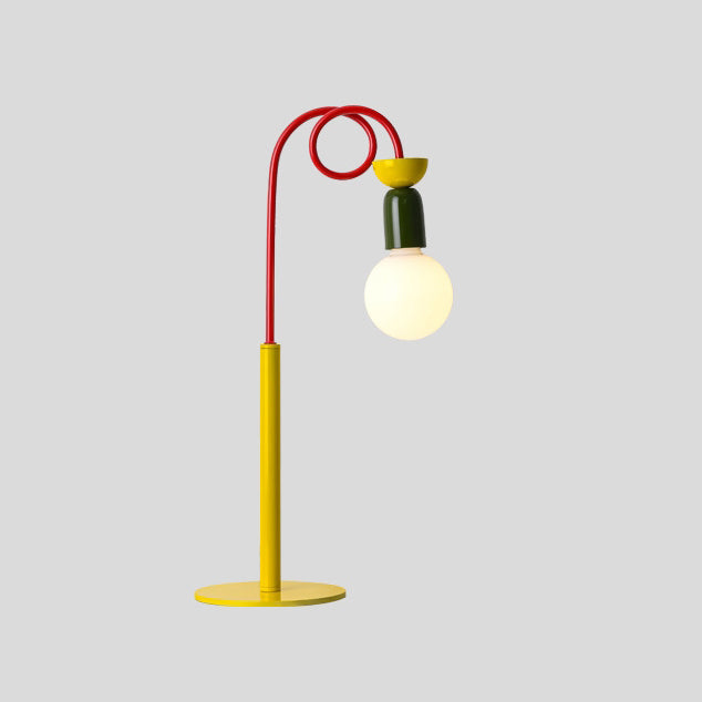 Colorblock Geometric Iron Spiral Table Lamp