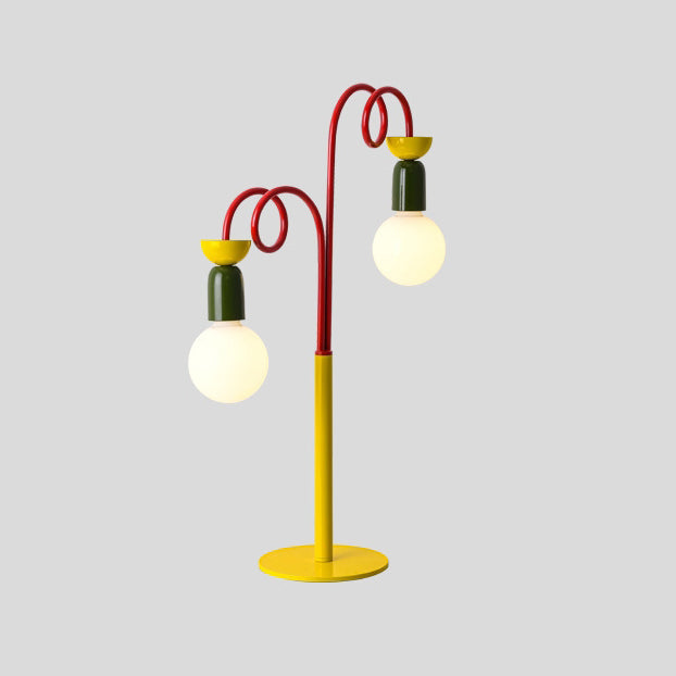 Colorblock Geometric Iron Spiral Table Lamp