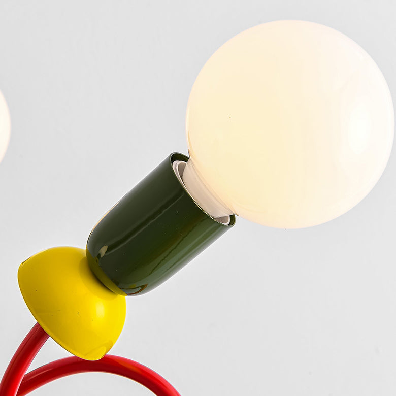 Colorblock Geometric Iron Spiral Table Lamp