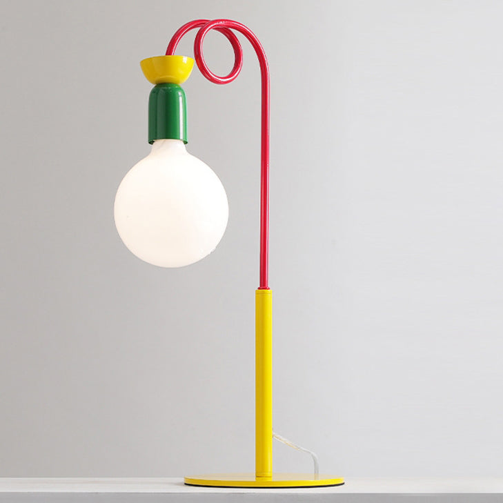 Colorblock Geometric Iron Spiral Table Lamp