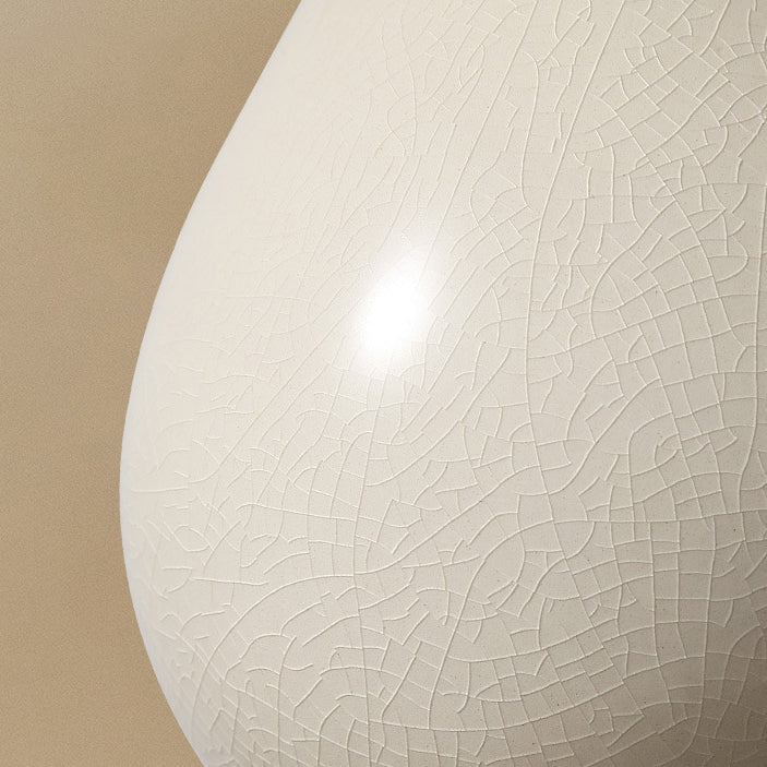 Trapezoidal Vase Ceramic Fabric Table Lamp
