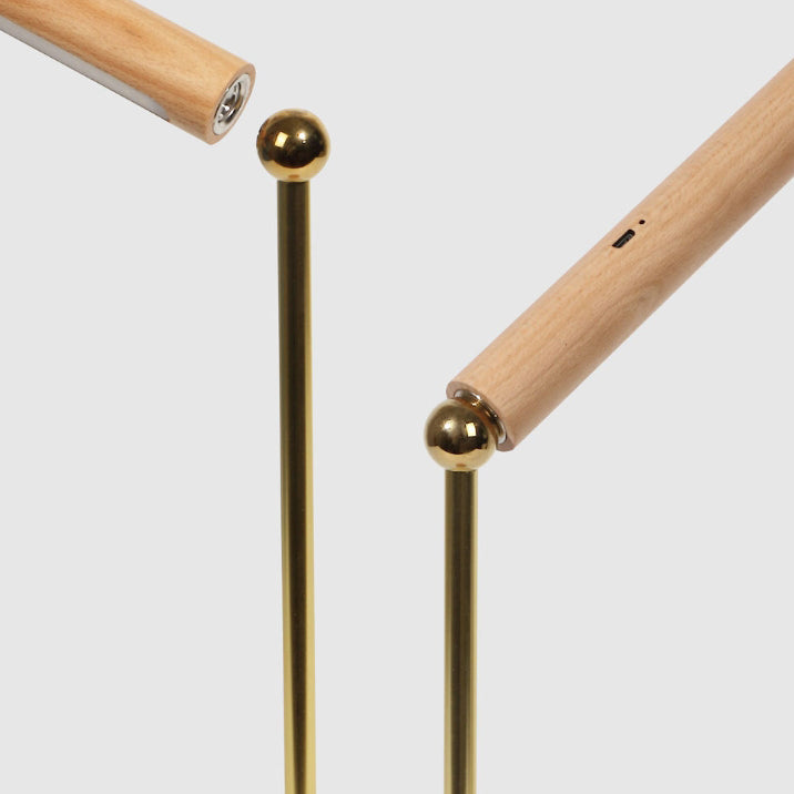 Magnetic Wooden Stick Foldable Table Lamp