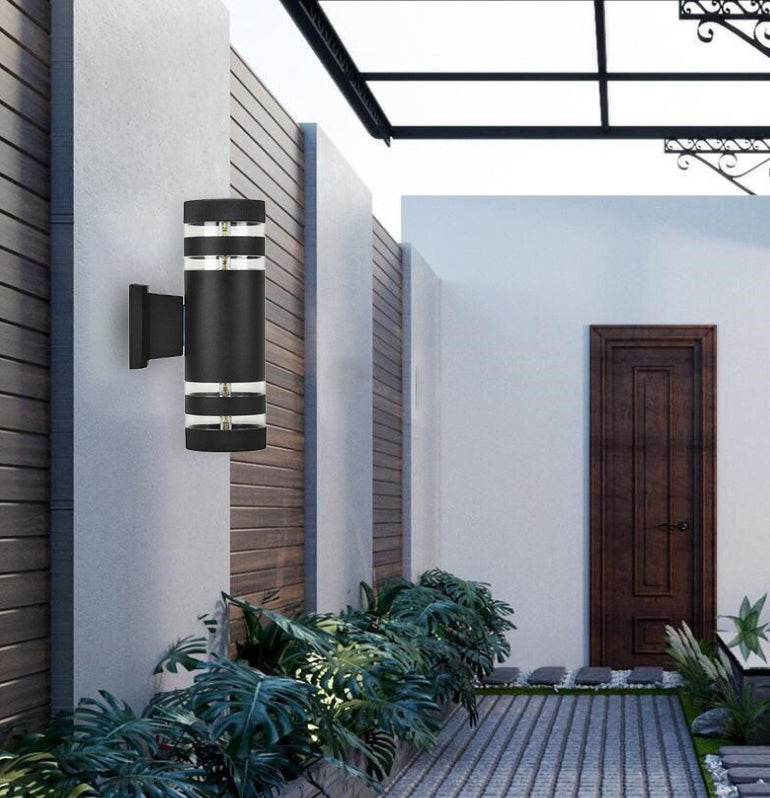 Aluminum Iron Acrylic Glass 2-Light Outdoor Light