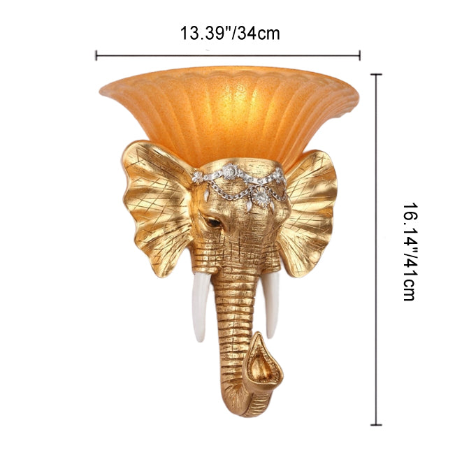 Elephant Resin Wall Lamp
