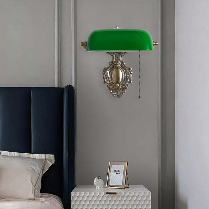Copper Green Glass Wall Lamp
