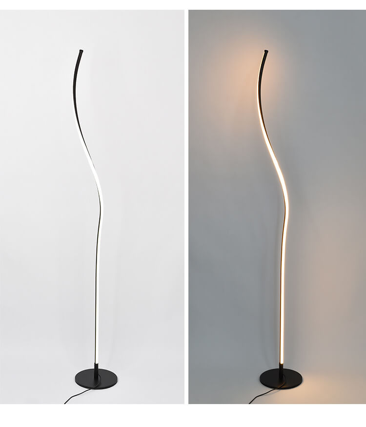 Minimalist Bending Line LED Floor Lamp