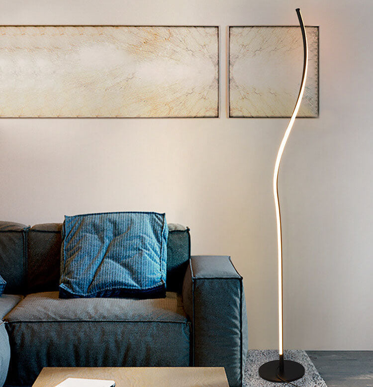 Minimalist Bending Line LED Floor Lamp
