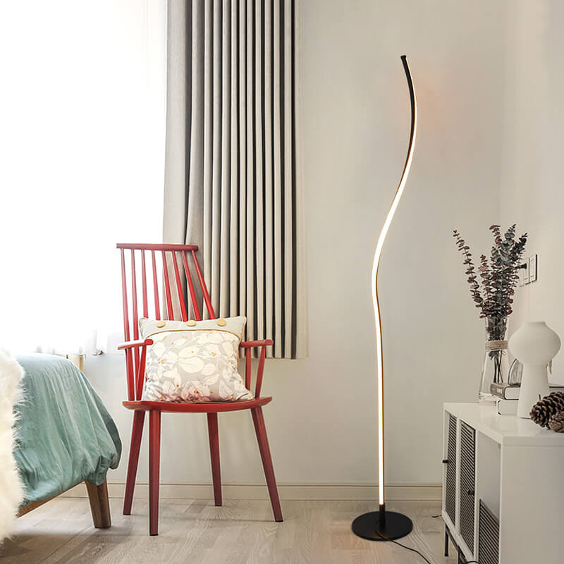 Minimalist Bending Line LED Floor Lamp