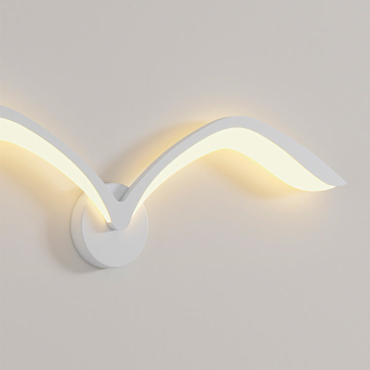 Iron Acrylic Gull Arch Wall Lamp