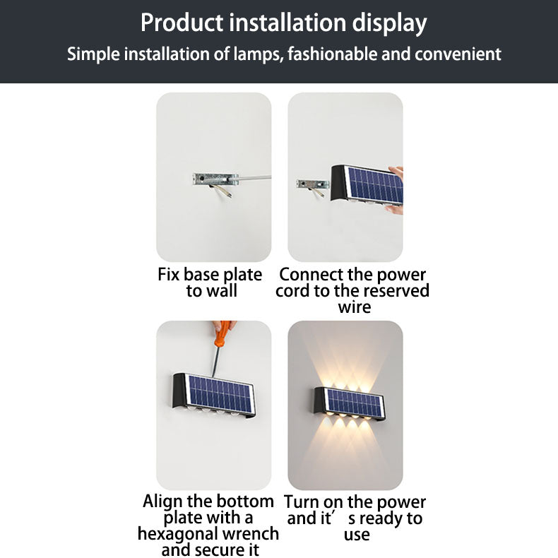 Trapezoidal ABS PMMA Patio Outdoor Light