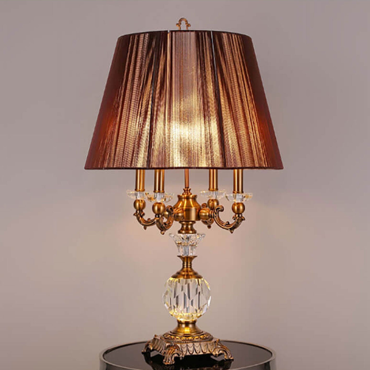 Zinc Alloy Crystal Table Lamp
