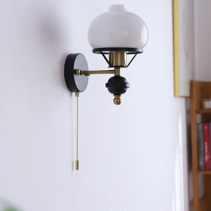 Geometric Circle Glass Iron Wall Lamp