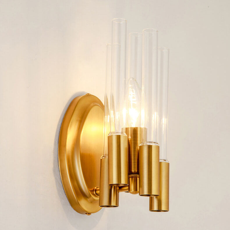 Wrought Iron Long Tube Wall Lamp