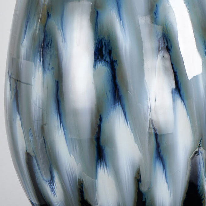 Fabric Water Pattern Ceramic Table Lamp