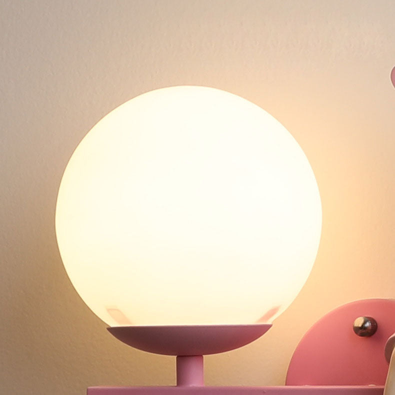 Kids Girls Unicorn Orb Wall Lamp