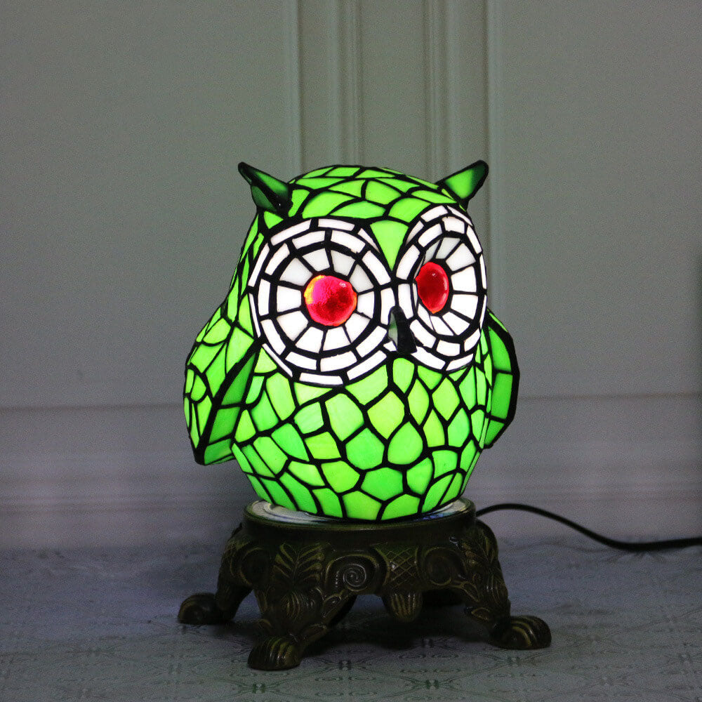 Cartoon Parrot Resin Stained Table Lamp