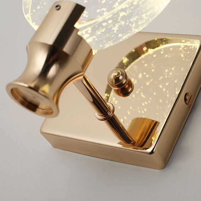 Round Bubble Crystal Aluminum Wall Lamp