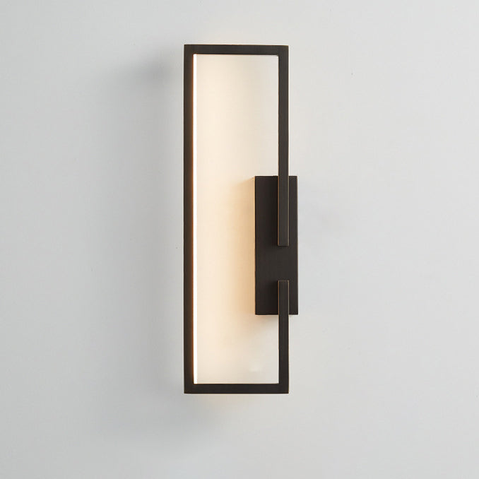 All Copper Rectangular Geometric Wall Lamp