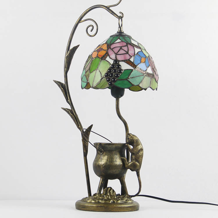 Mouse Flower Resin Stained Table Lamp